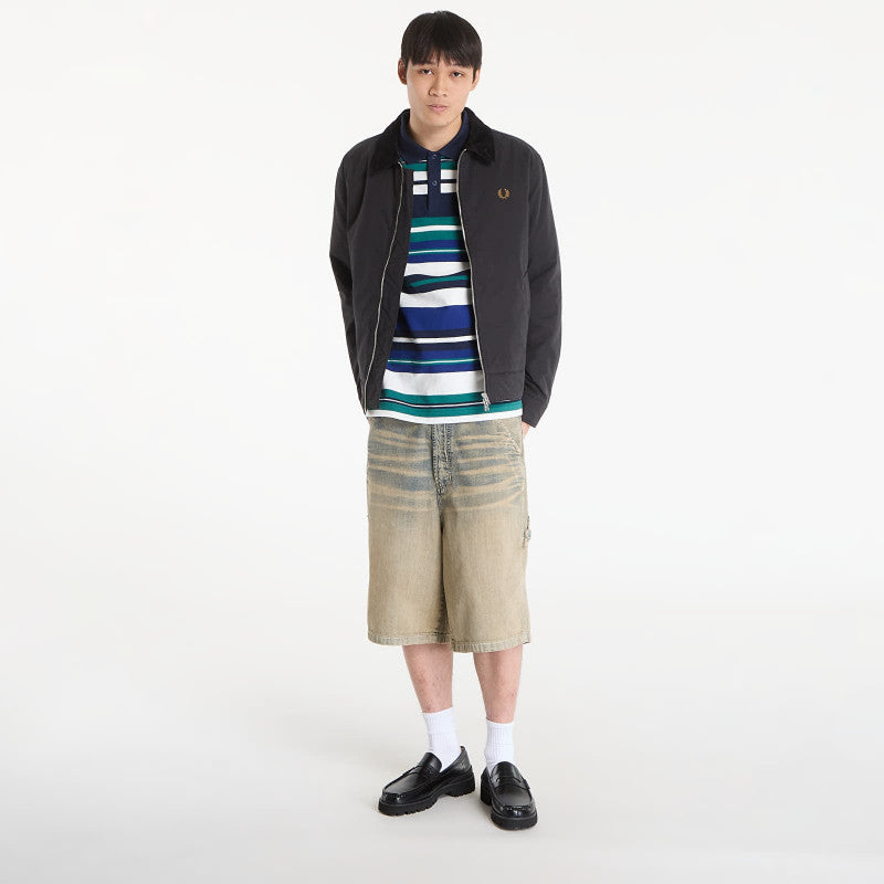 FRED PERRY Cotton Caban Jacket Black