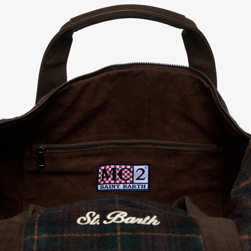 MC2 Saint Barth Jetleg Wool Duffle Bag Tartan