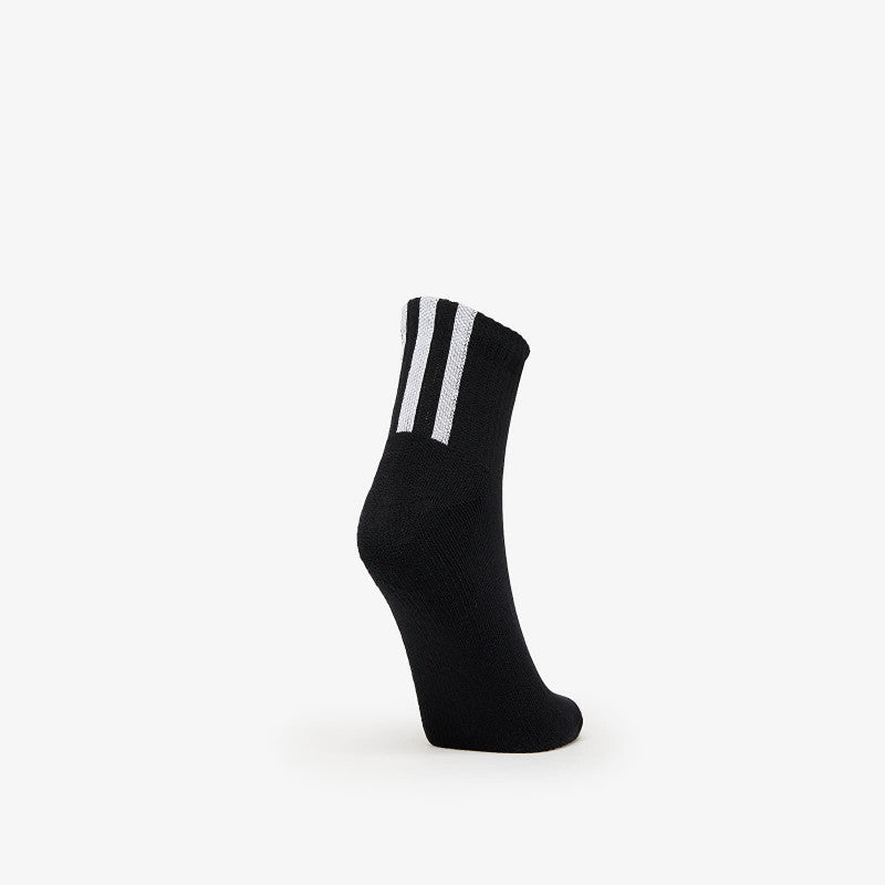 adidas Quarter 3 Back Stripes Socks 3-Pack Black/ White