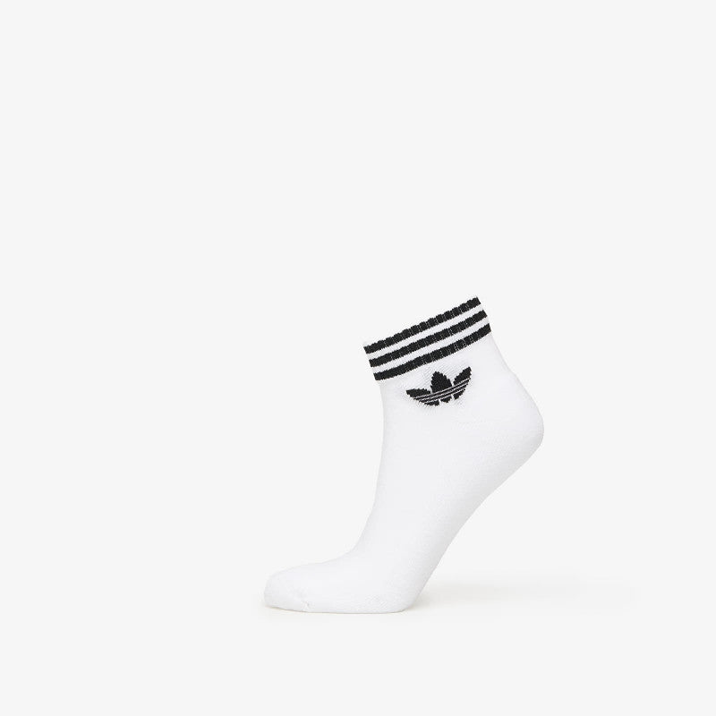 adidas 3-Stripes Ankle Socks 3-Pack White/ Medium Grey Heather/ Black