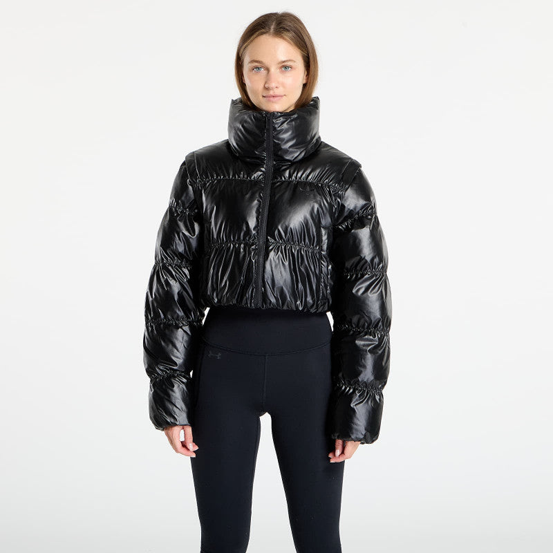 adidas Essentials Glossy 2-In-1 Cropped Puffer Black