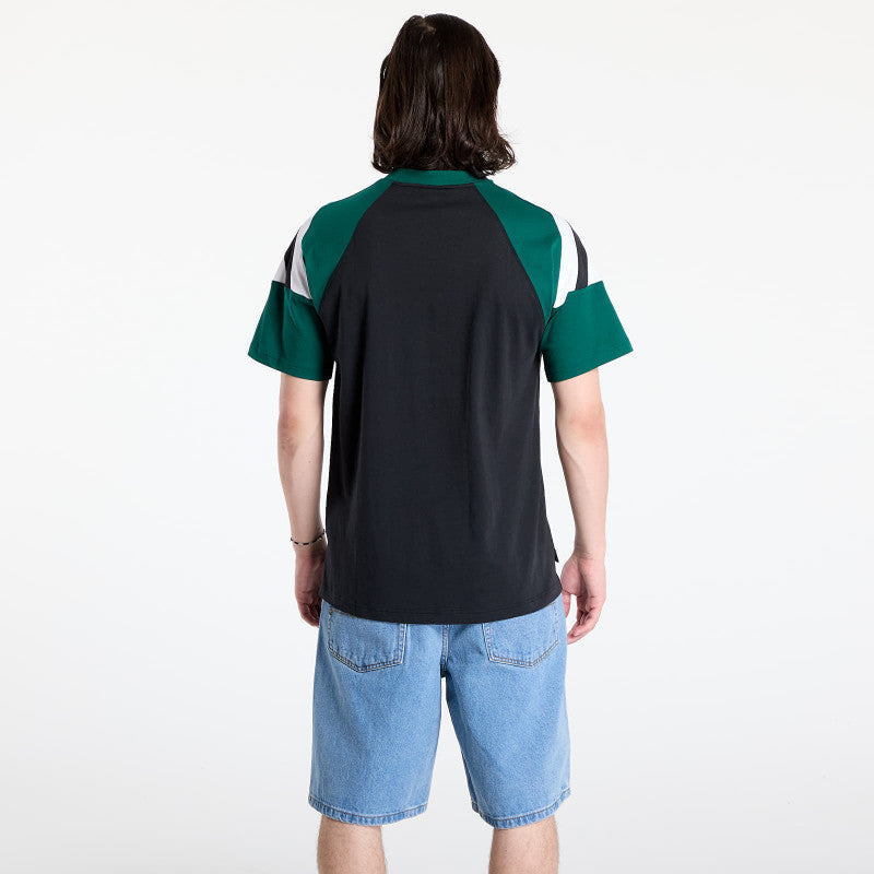 adidas Archive Cutline T-Shirt Black/ Collegiate Green