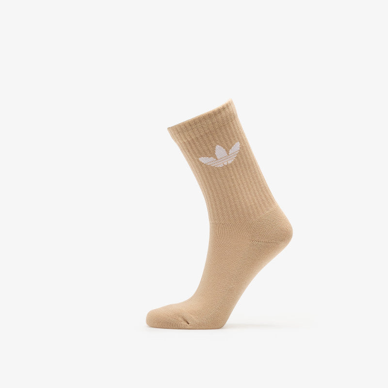 adidas Trefoil Cushion Crew Socks 6-Pack Cream White/ Wonder Quartz