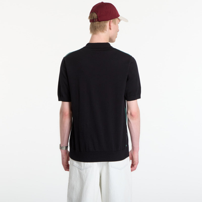 Fred Perry Argyle Knitted Shirt Black