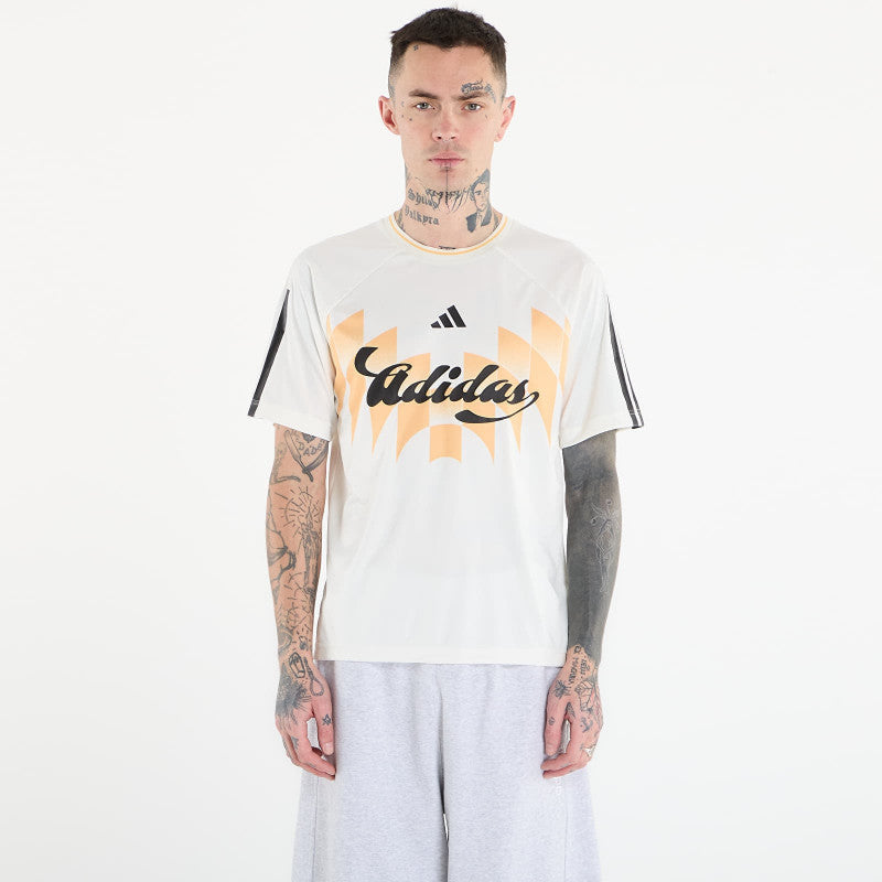 adidas House Of Tiro X Common Goal Jersey T-Shirt Off White/ Black/ Semi Ice Tangerine