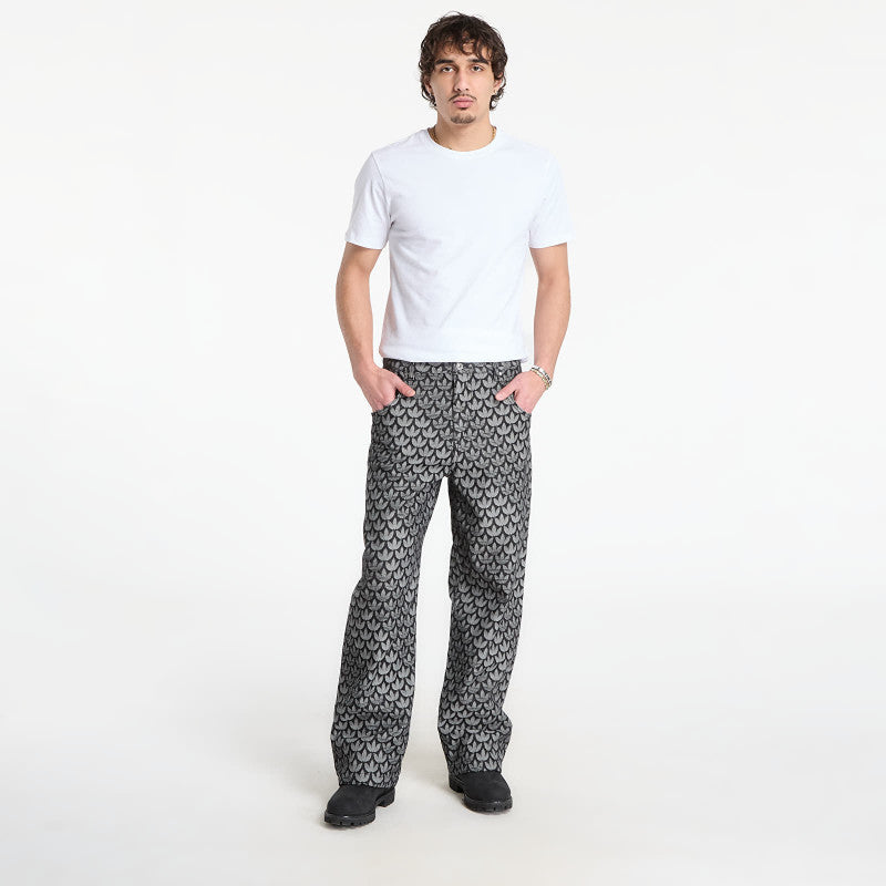 adidas Denim Loose Monogram Pants Black