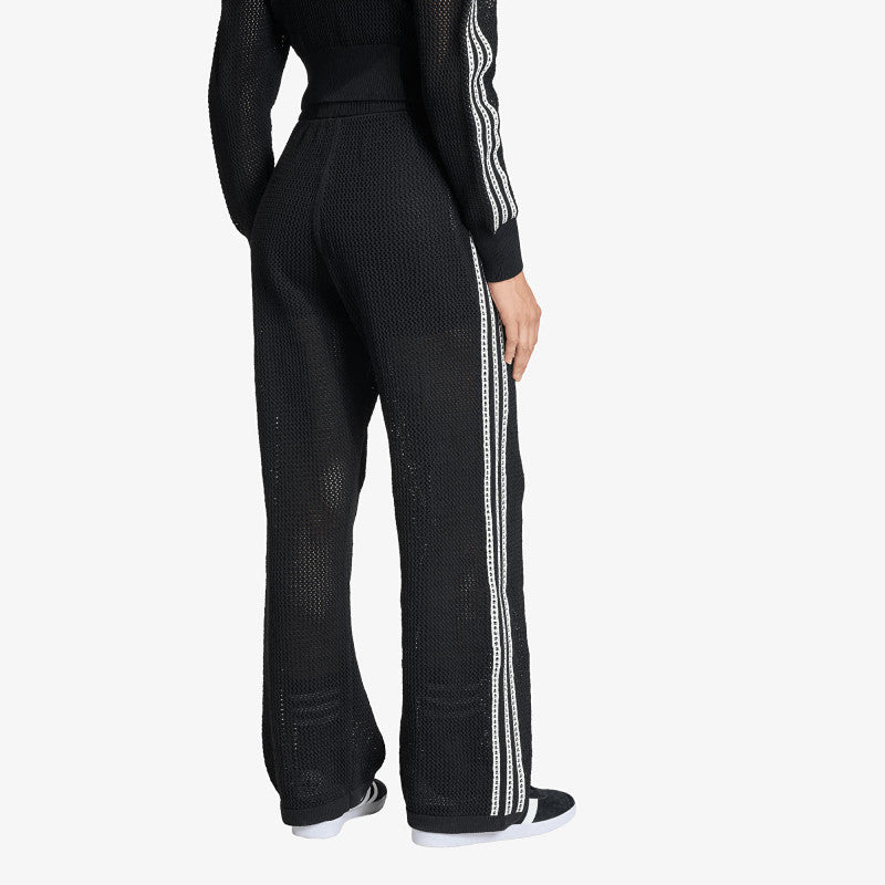 adidas Knitted Crochet Firebird Track Pants Black