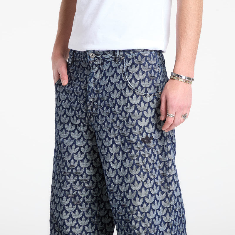 adidas Denim Loose Monogram Pants Indigo Denim