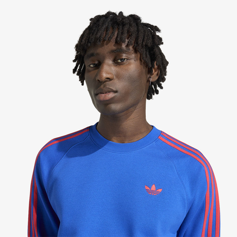 adidas 3-Stripes Crew Sweatshirt Blue