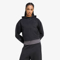 adidas Z.N.E. Cropped Full Zip Sweatshirt Black