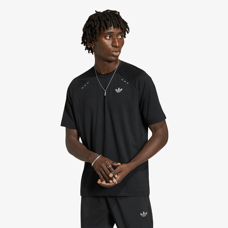 adidas Tech Trefoil Essentials Polyester T-Shirt Black