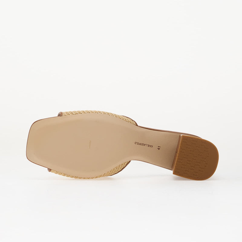 Karl Lagerfeld Jeans Plaza II Raffia Signia Slide Natural Raffia