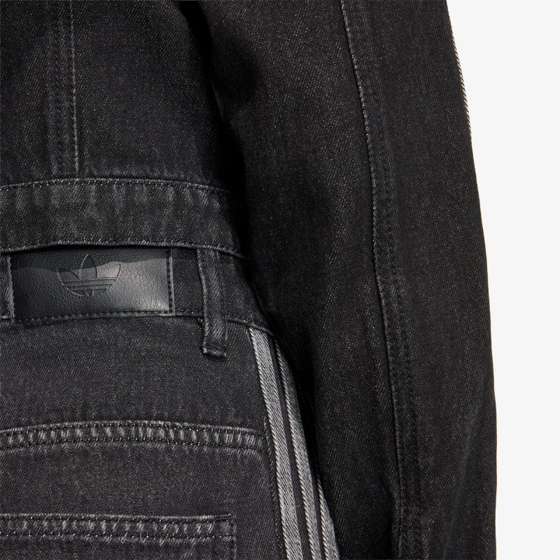 Jeansy adidas High Rise Wide Leg Denim Pant True Black Denim
