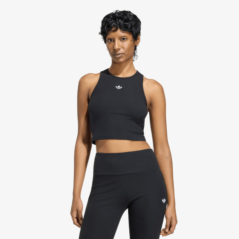 adidas Essentials Rib Tank Top Black