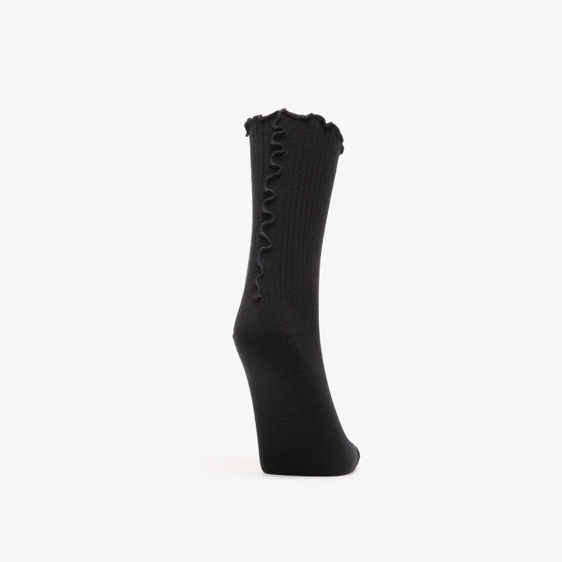 adidas Ruffle Crew Socks 2 Pairs Black/ White