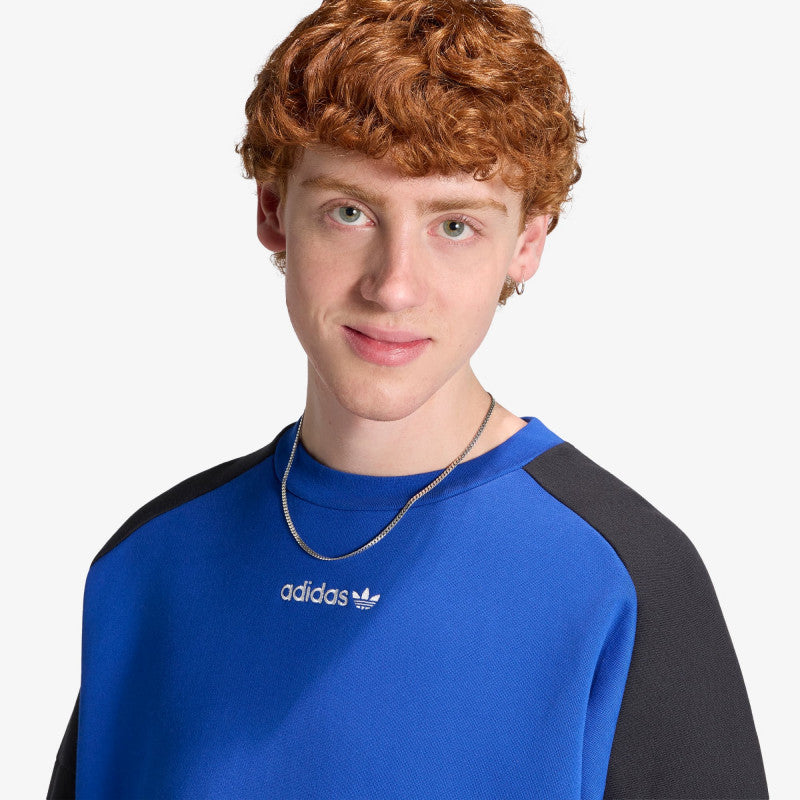 adidas Cutline Crewneck Sweatshirt Black/ Team Royal Blue