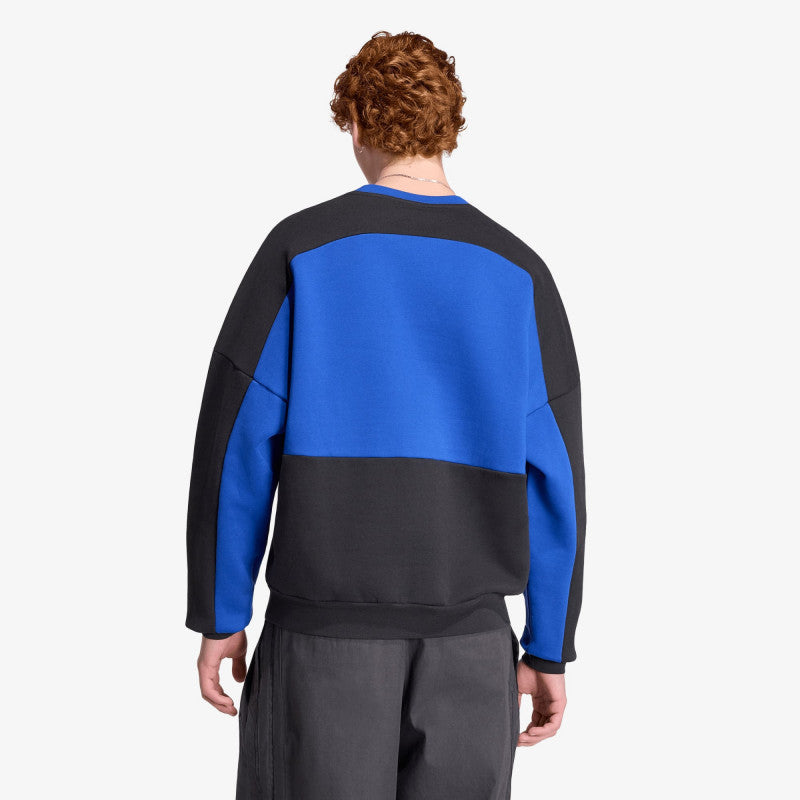 adidas Cutline Crewneck Sweatshirt Black/ Team Royal Blue