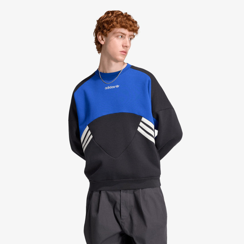 adidas Cutline Crewneck Sweatshirt Black/ Team Royal Blue