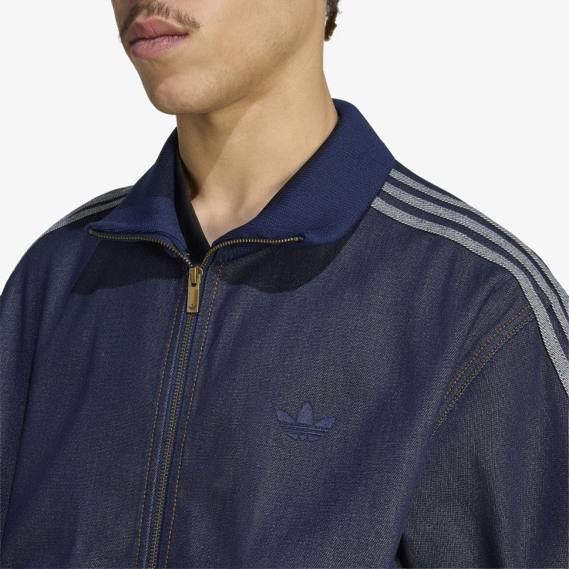 adidas Firebird Adicolor Raw Denim Track Top Jacket Indigo Denim