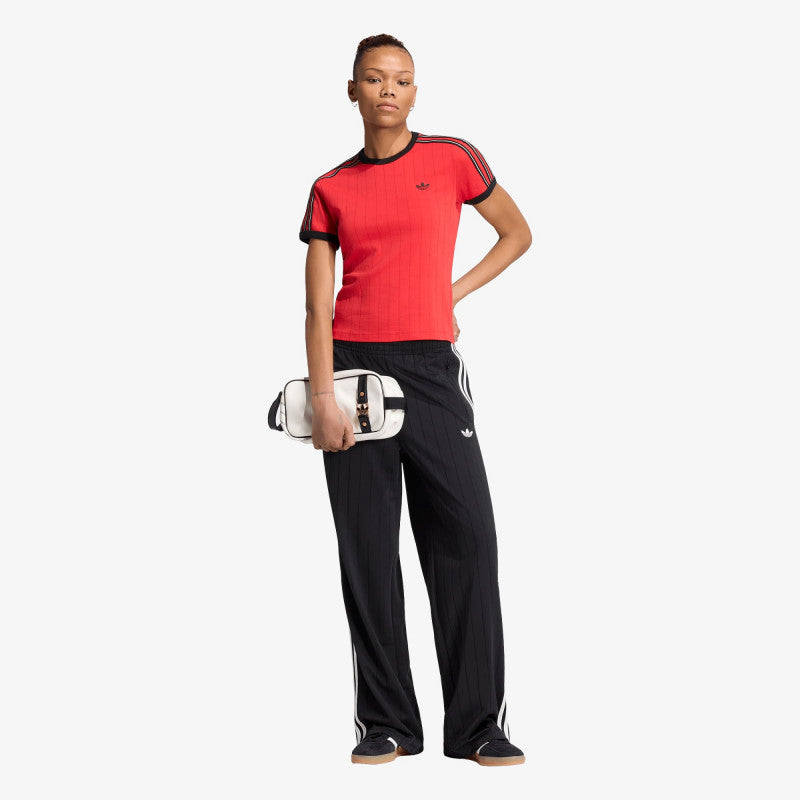 adidas Pinstripe Firebird Loose Trackpant Black/ White/ Grey Two