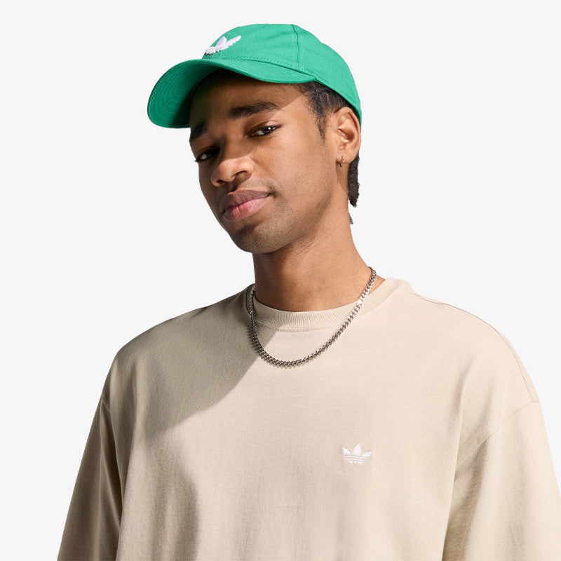 adidas Trefoil Essentials Loose Dropped Shoulder T-Shirt Khaki Three