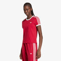adidas Pinstripe Short Sleeve Slim Tee Team Victory Red/ White/ Team Victory Red