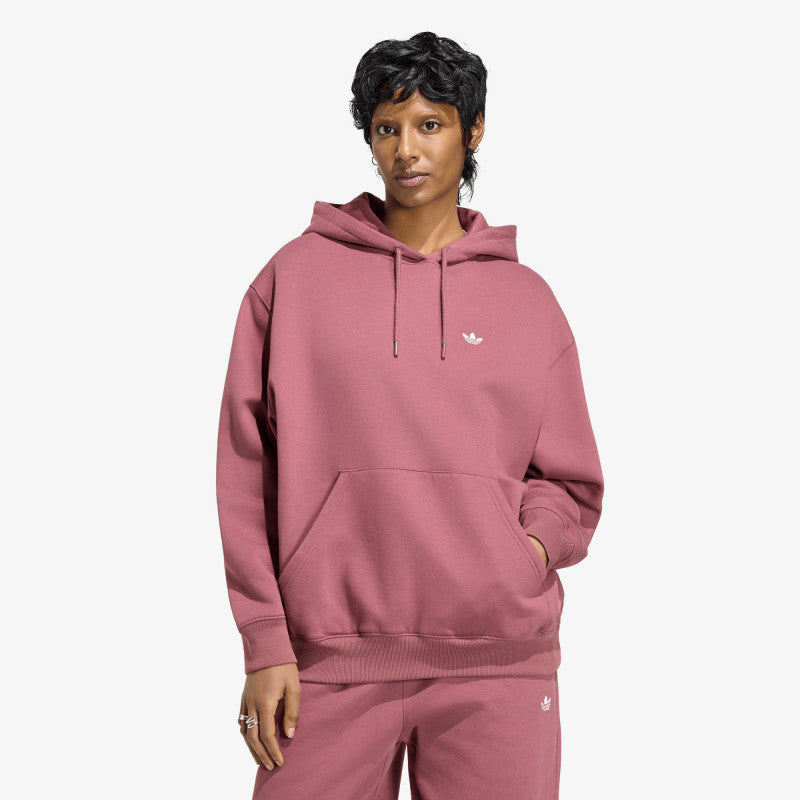 adidas Essentials Oversized Fleece Hoodie Quiet Crimson