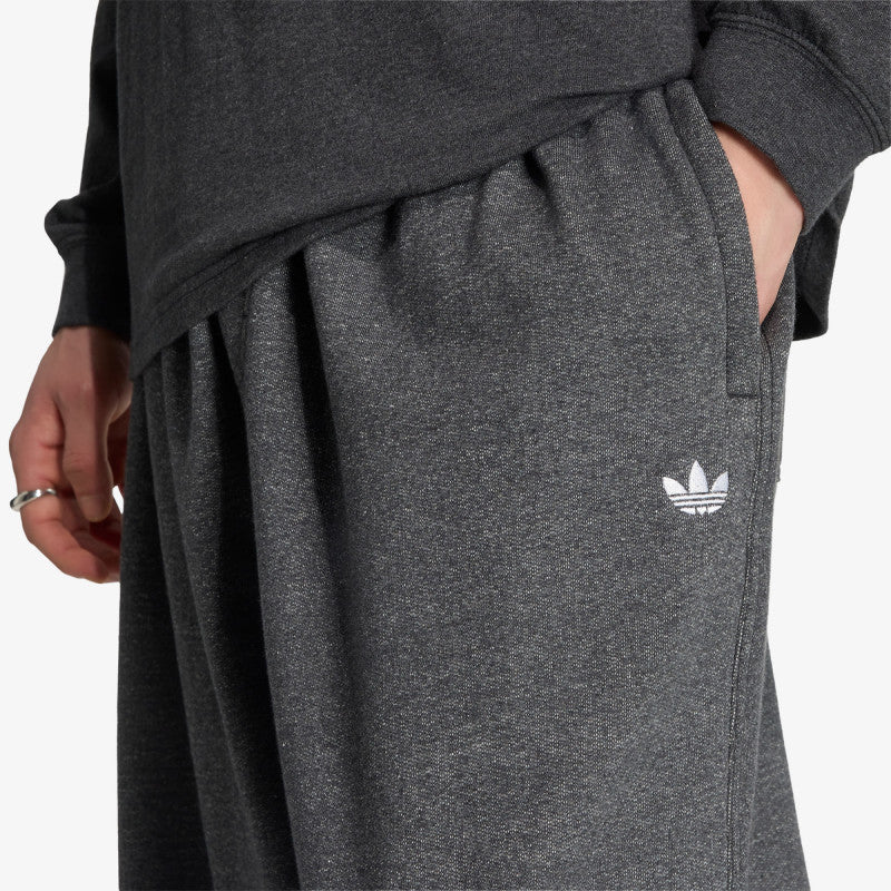 adidas Trefoil Essentials Melange Baggy Open Hem Dark Grey Heather