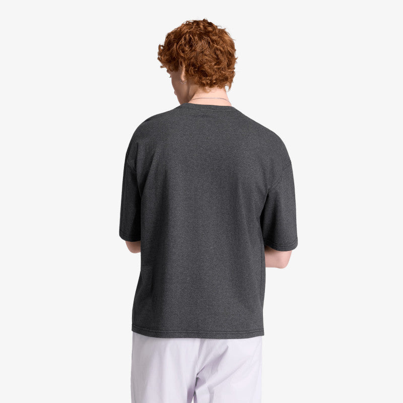 adidas Trefoil Essentials Melange Loose Cropped T-Shirt Dark Grey Heather