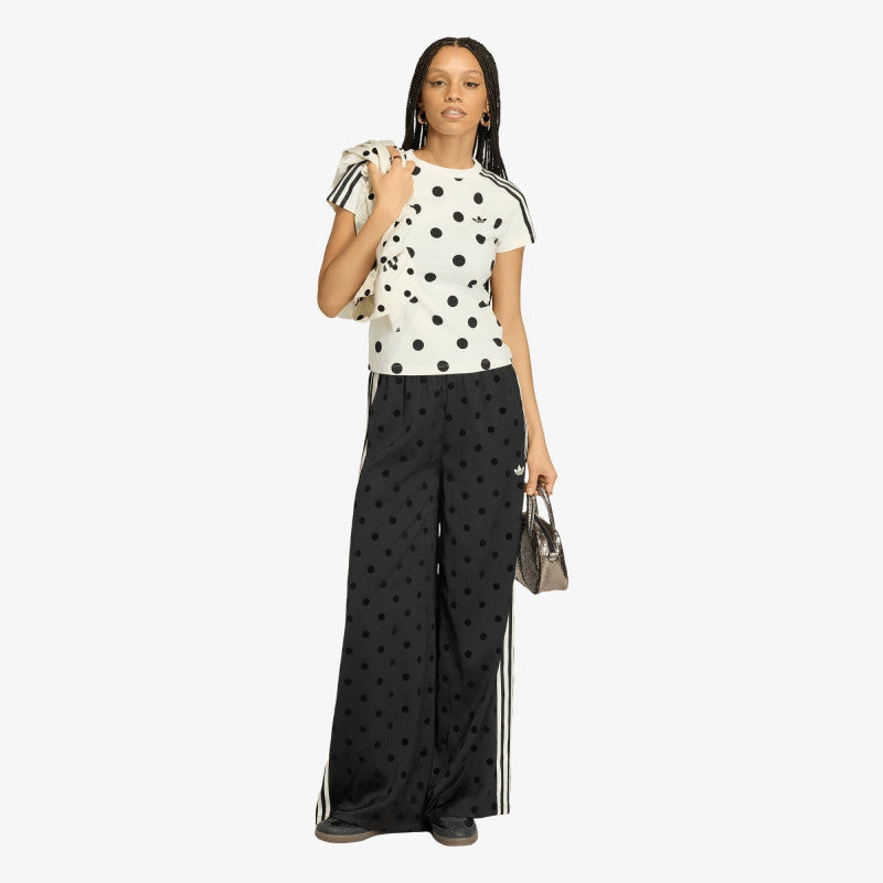 adidas Satin Polka Dots Wide Leg Pant Black