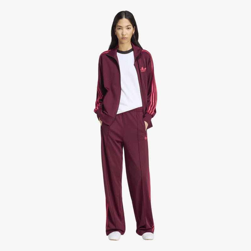 adidas Firebird Loose Track Tracksuit Bottoms Maroon/ Power Pink