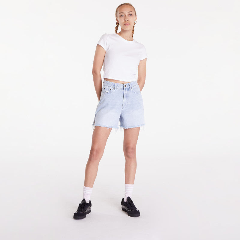 Karl Kani Og Slit Denim Shorts Light Blue
