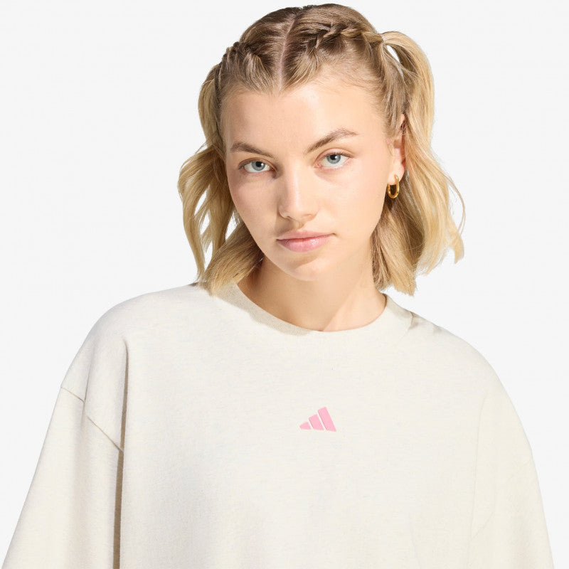 adidas 3-Stripes Studio T-Shirt Chalk White Mel.