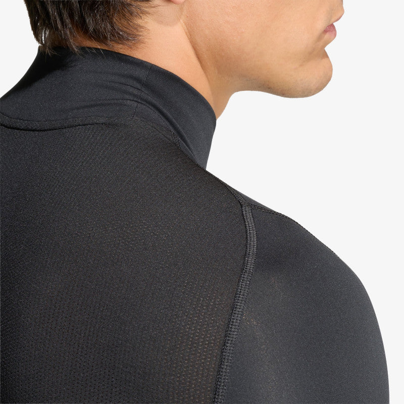 adidas Techfit Compression Training Mock Neck Long Sleeve T-Shirt Black