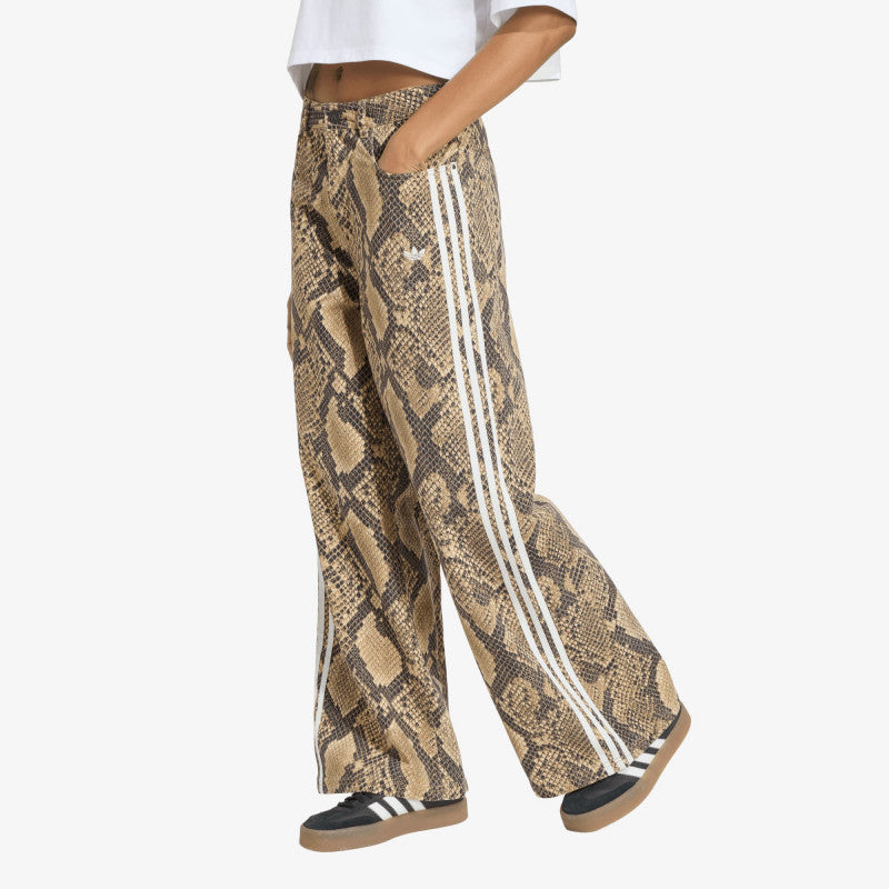 adidas Snake Print Denim Loose Pants Linen/ Magic Beige