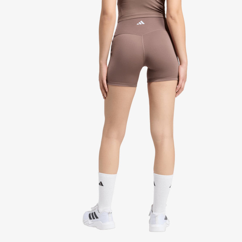 adidas 3 Stripes Studio All Me Booty Short Leggings Earth Strata