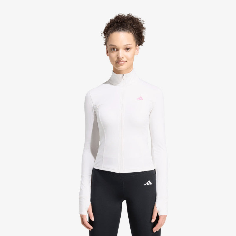 adidas 3-stripes Studio Zip Through Jacket Chalk White