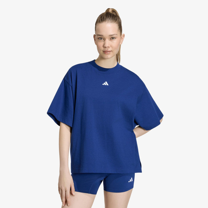 adidas 3 Stripes Studio Boyfriend Tee Dark Blue