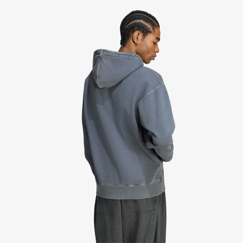 adidas Trefoil Essentials Washed Loose Hoodie Preloved Ink