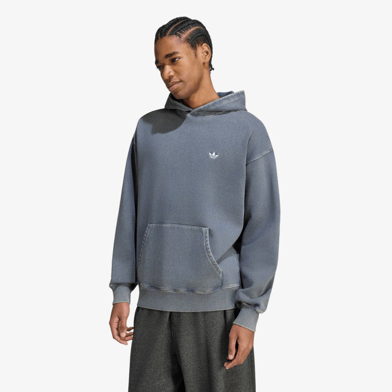 adidas Trefoil Essentials Washed Loose Hoodie Preloved Ink