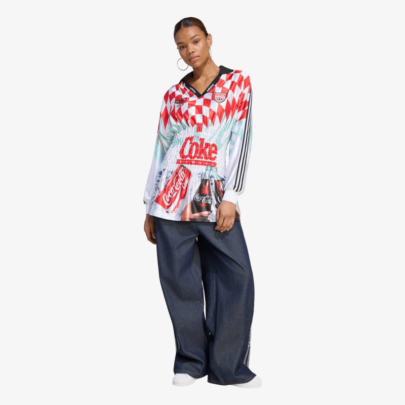 adidas x Coca Cola Mash Up Smocked Jersey White/ Multicolor