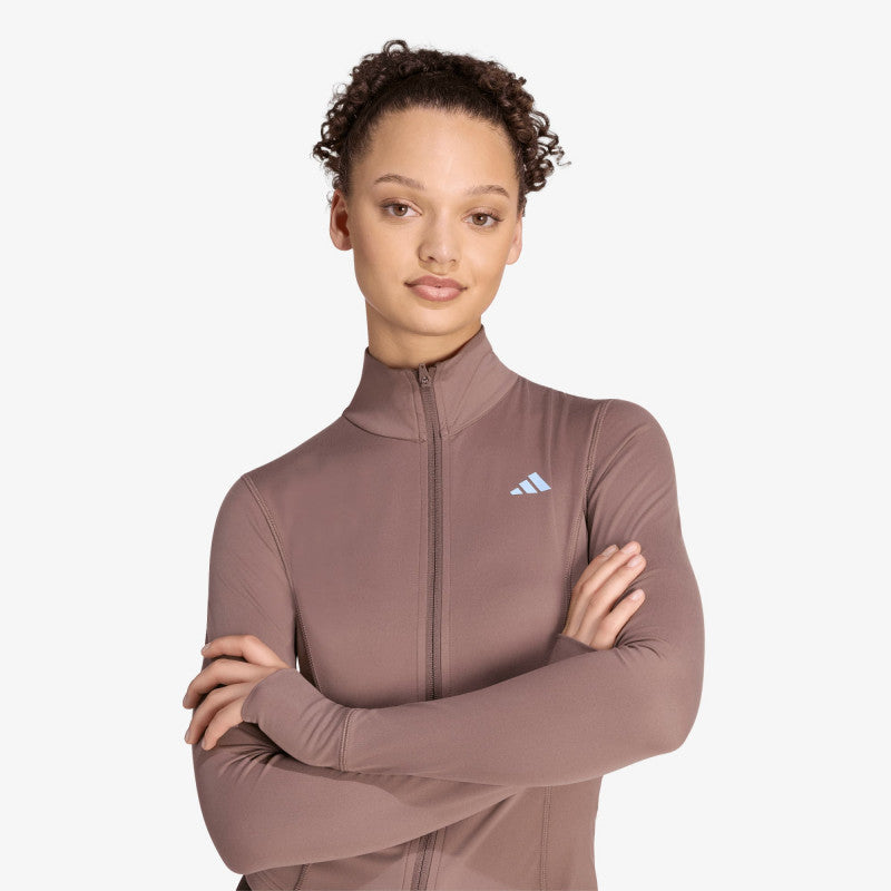 adidas 3-Stripes Studio Zip Through Jacket Earth Strata