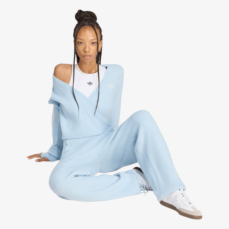 adidas Adiluna Season 2 x Jennie Knitted Loose Pants Wonder Blue