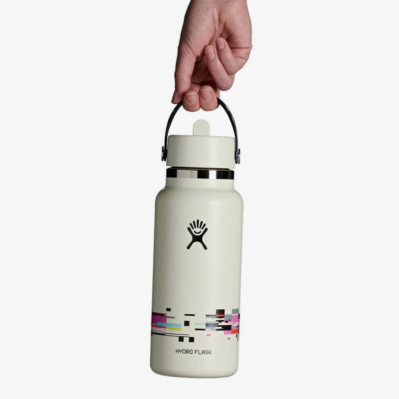 Hydro Flask 946 ml Wide Flex Straw Cap Glitch White