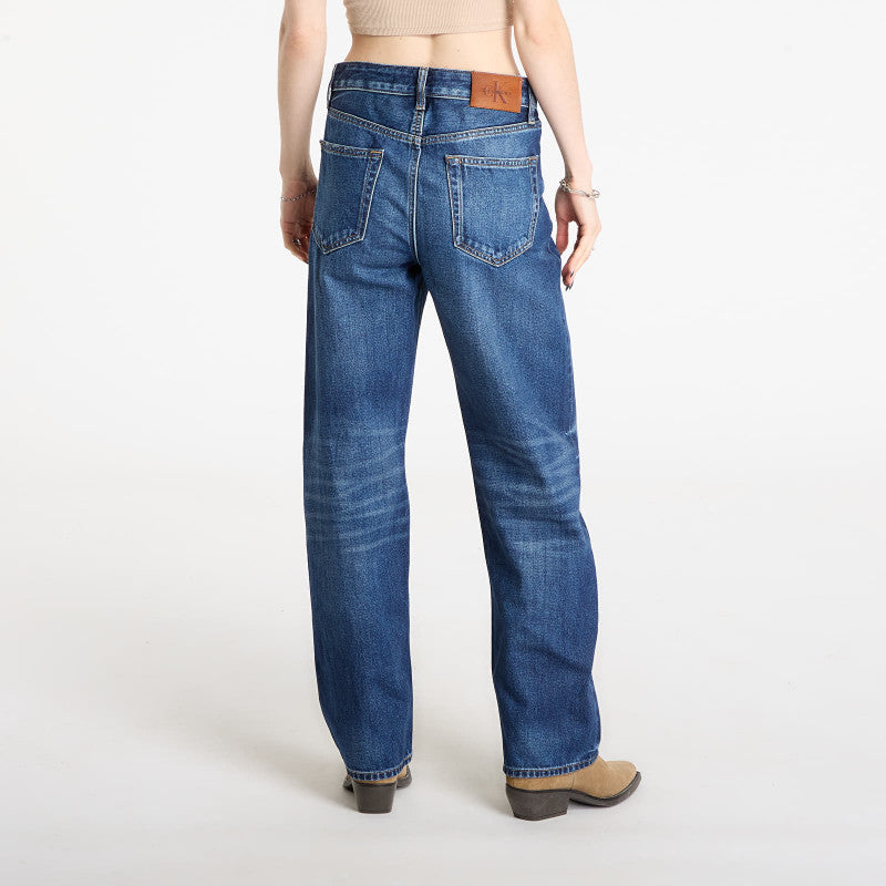 Jeansy Calvin Klein Jeans Signature 90S Straight Short Jeans Blue
