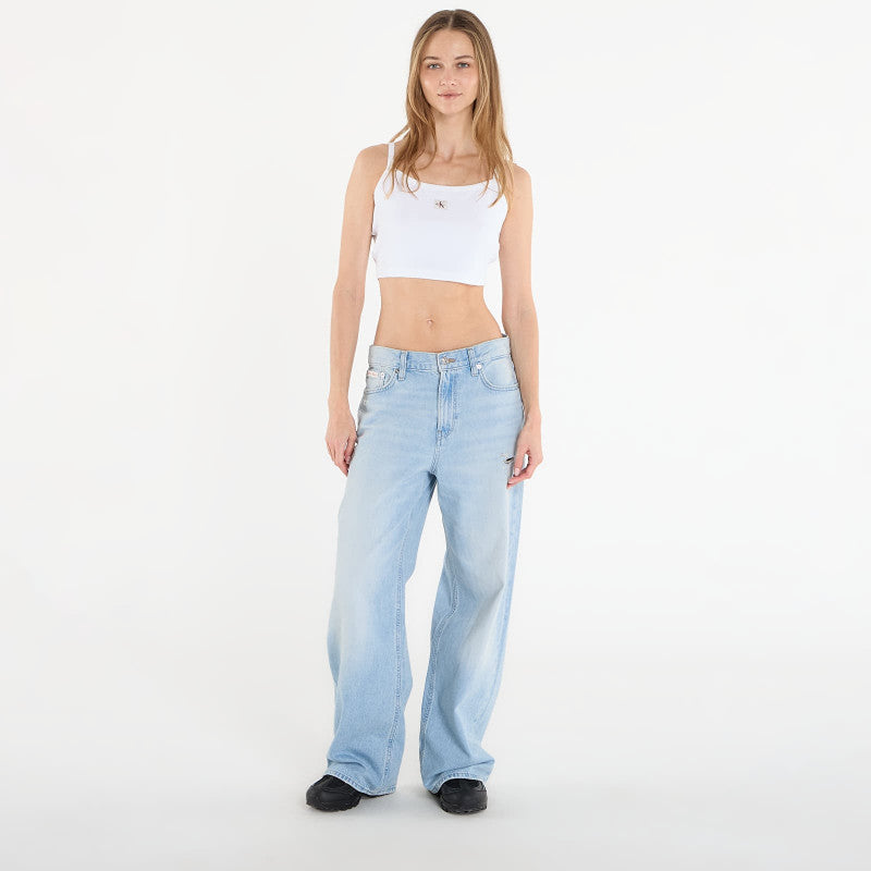 Calvin Klein Jeans Woven Label 2X2 Baby White