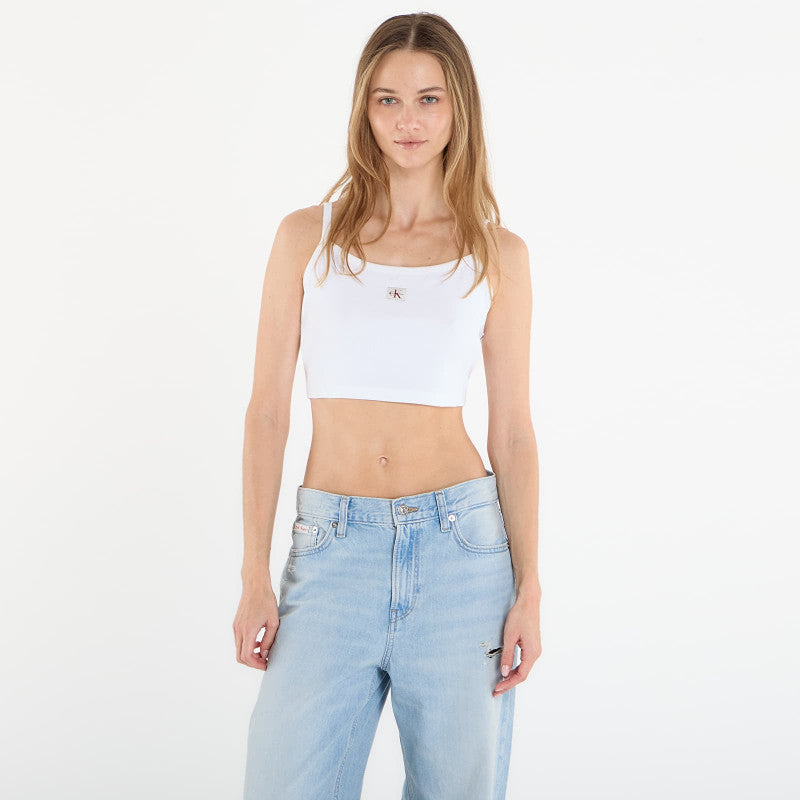 Calvin Klein Jeans Woven Label 2X2 Baby White