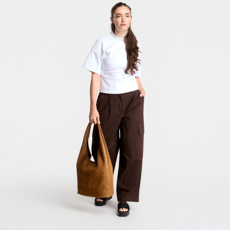 Calvin Klein Jeans Cotton Ewaist Cargo Pant Dark Coffee