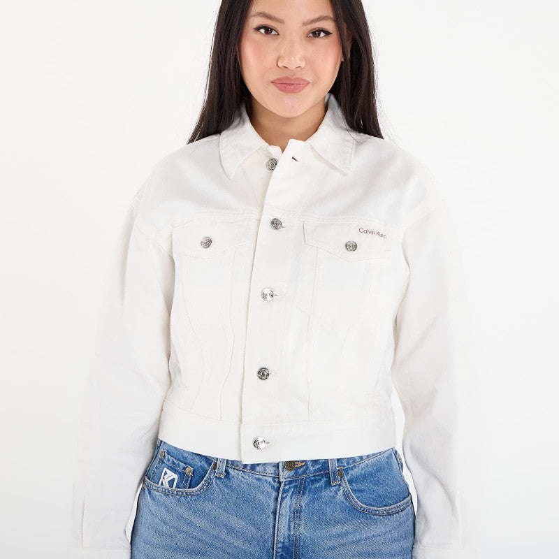 Calvin Klein 90S Trucker Jacket Chalk White