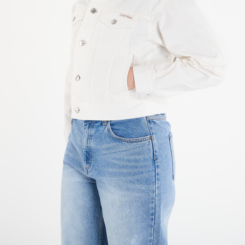 Calvin Klein 90S Trucker Jacket Chalk White